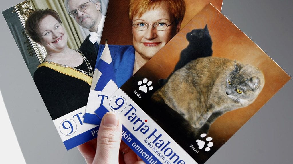 Miska ja Rontti pääsivät mukaan Tarja Halosen presidentinvaalikampanjan kortteihin