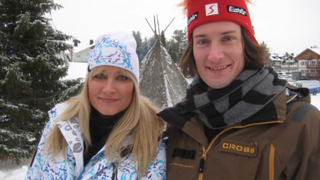 Annika ja Tomi Metsäketo matkustivat yhdessä myös Leville.