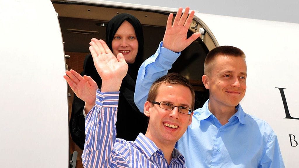 Leila Kaleva (vas.), Atte Kaleva (oik.) ja itävaltalainen Dominic Neubauer pääsivät vapauteen.