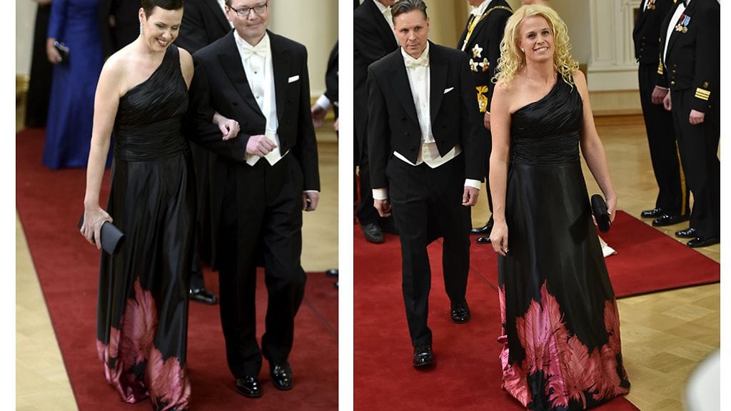 Maarit Feldt-Ranta ja Katja Taimela Linnan juhlissa 2014.