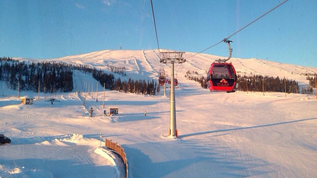 Ylläksen rinteitä 21. tammikuuta 2015.