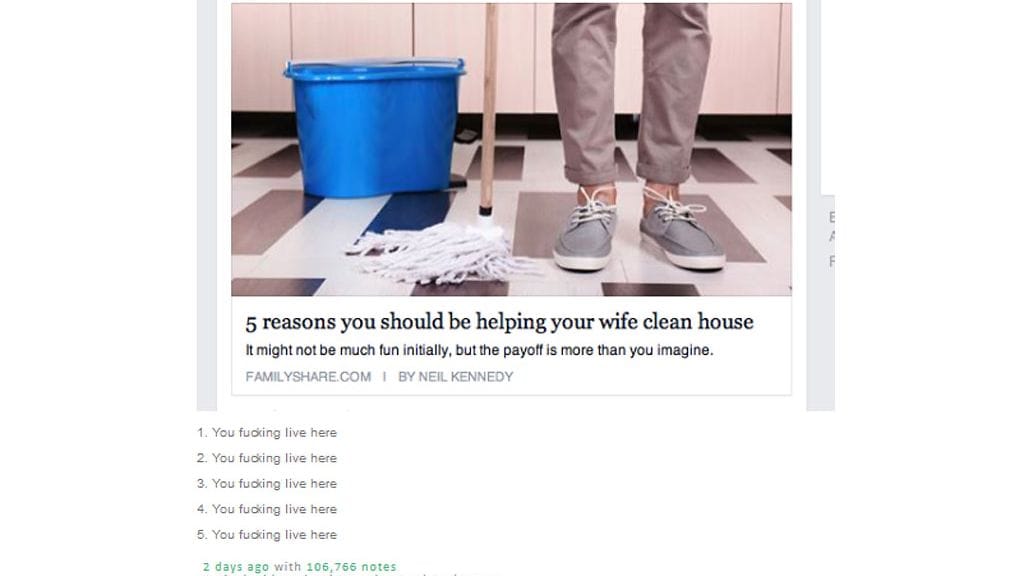 Kuvakaappaus/tumblr/aviomiesten kotityöt