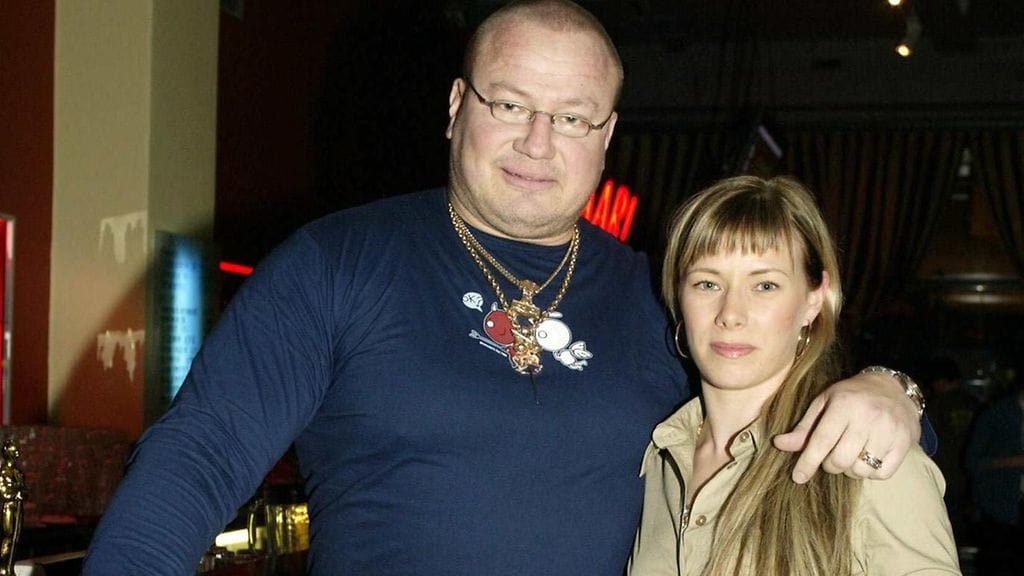 Tony Halme ja vaimo Katja perussuomalaisten vaalivalvojaisissa maaliskuussa 2003.