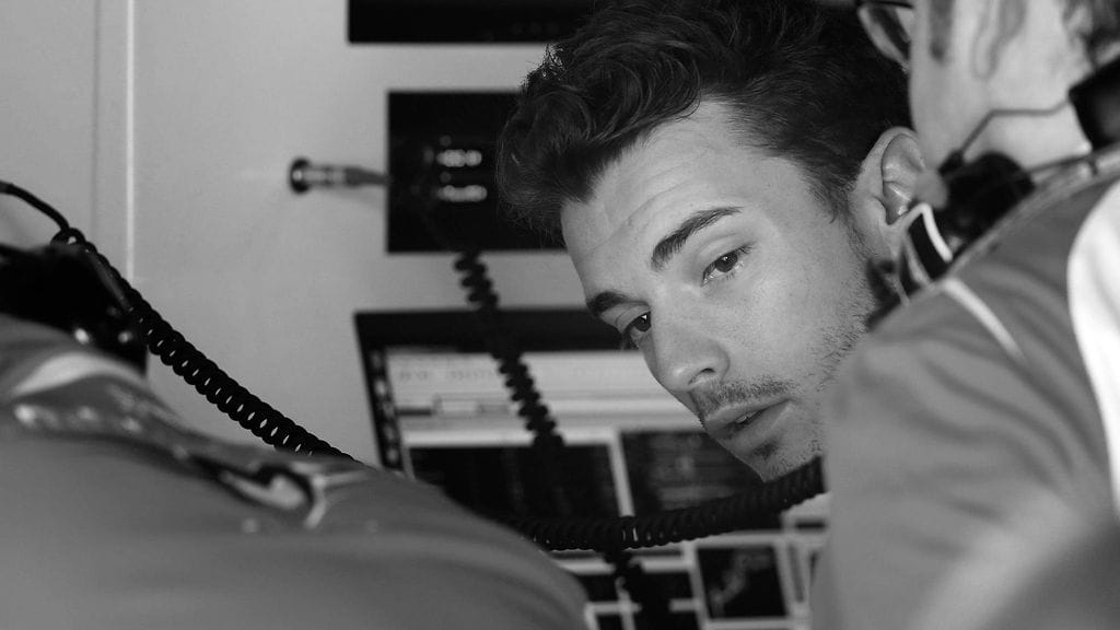 Jules Bianchi turmapäivänsä aamuna.