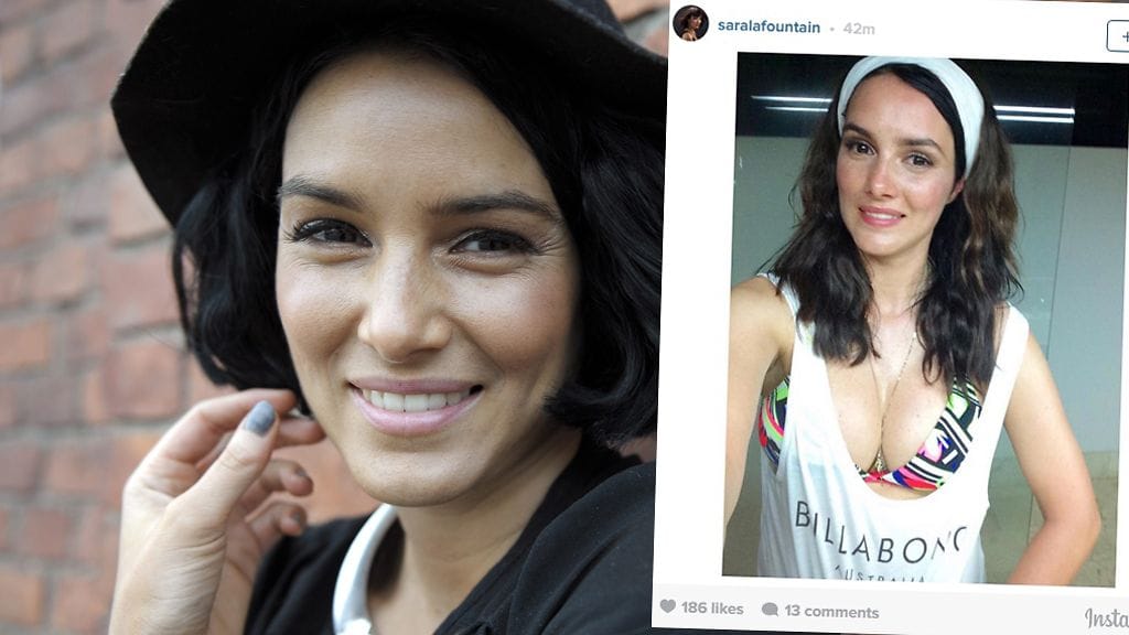 Bikinikuva kuvakaappaus Sara La Fountainin Instagramista.