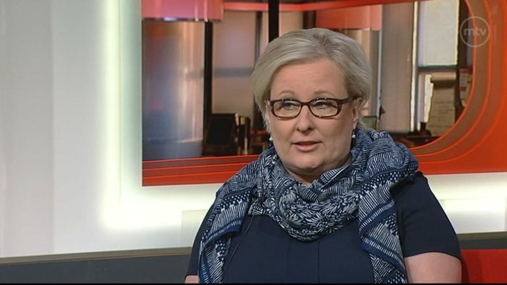 KRP:n tiedusteluosaston päällikkö Sanna Palo MTV:n Uutisextran haastattelussa.