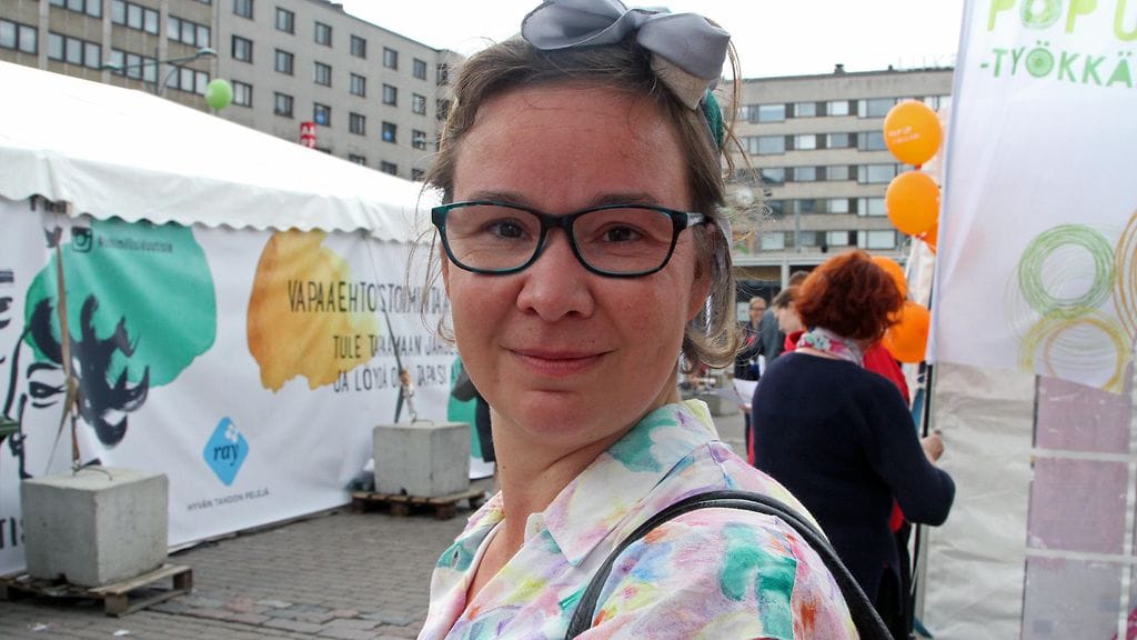 Rosa Meriläinen Porissa 12. heinäkuuta 2016. Meriläinen ei usko asettuvansa enää ehdolle missään vaaleissa.