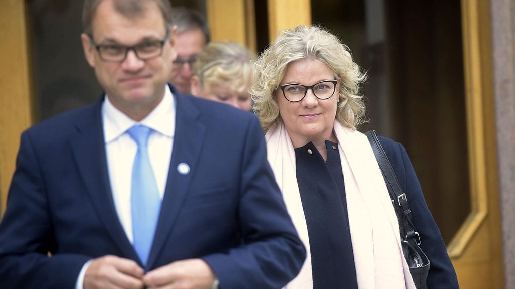 Pääministeri Juha Sipilä ja vaimo Minna-Maaria Sipilä Ahvenanmaalla syyskuussa 2016.