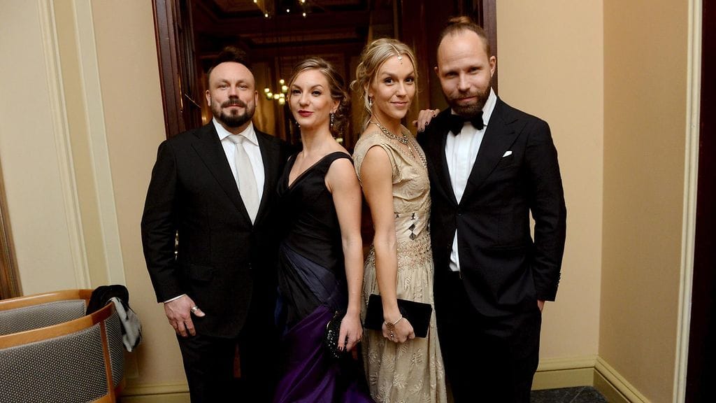 Riku ja Saija Rantala sekä Jenni ja Tuomas Milonoff 6.12.2016.