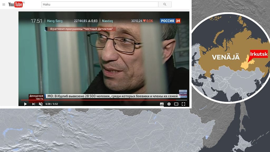 Kuvankaappaus Rossija 24 -uutiskanavalta.