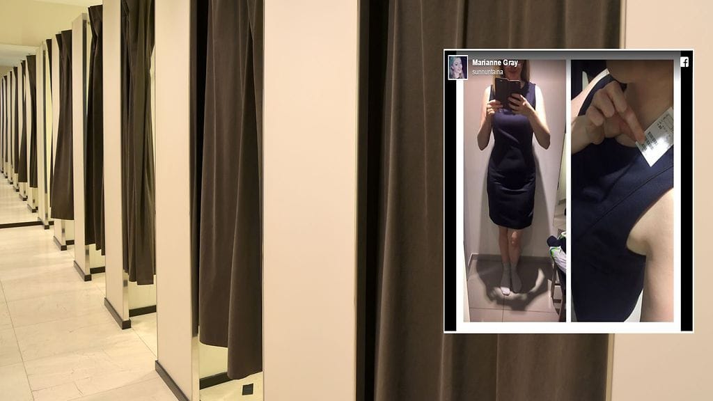 Nainen tyrmistyi huomatessaan, kuinka paljon vaatekoot voivat erota toisistaan.
