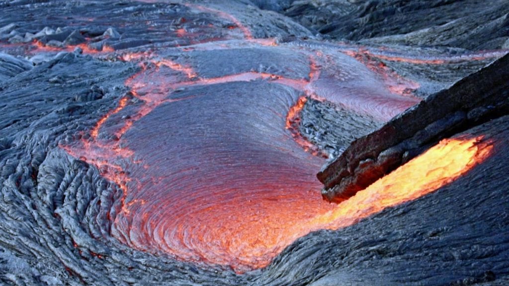 Kuvituskuvaa laavavirrasta.