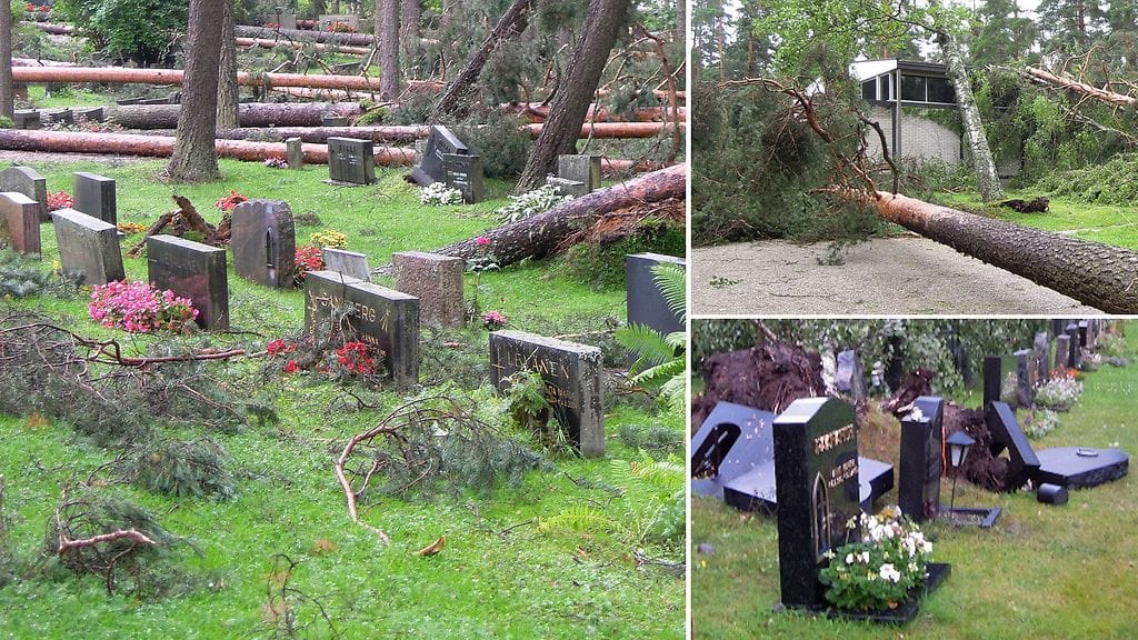 järvenpään hautausmaan myrskytuhot