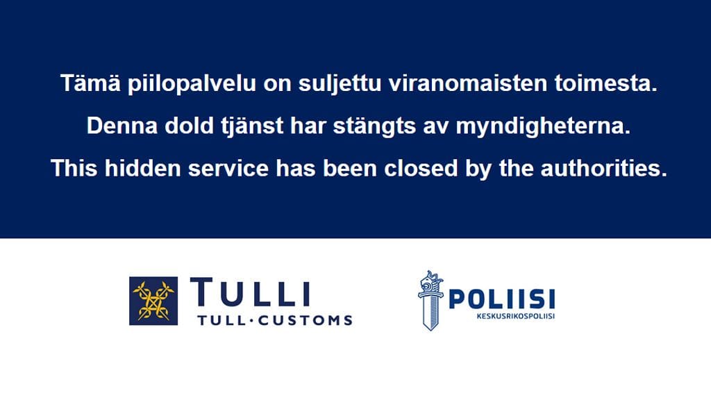 Sipulikanavan etusivulle on ilmestynyt Tullin ja keskusrikospoliisin logot. Kuvankaappaus sivustolta.