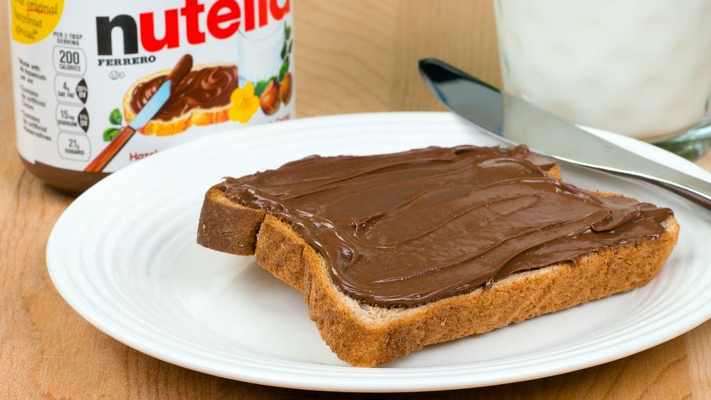 Nutella on yllättävän sokeripitoista.