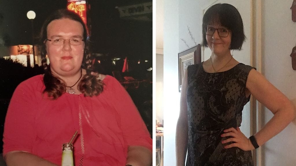 Huiman muodomuutoksen kokenut Taina Lanne nyt (oik.), ja kymmenen vuotta sitten.