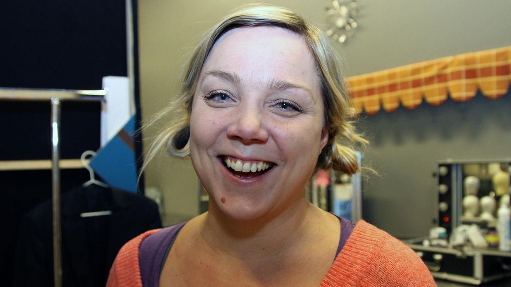 Pihla Penttinen kuvattuna Putouksen studiolla 22. helmikuuta 2018.