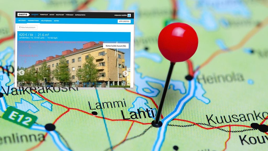 Lahtelaismies tarjoaa omistusasuntoaan vuokralle erikoisella ilmoituksella Oikotiellä.