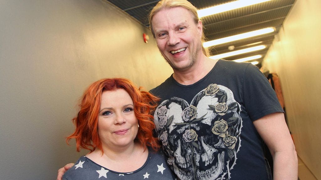 Kiti Kokkonen ja Olavi Tikka Putous-studiolla 10.3.2018 2