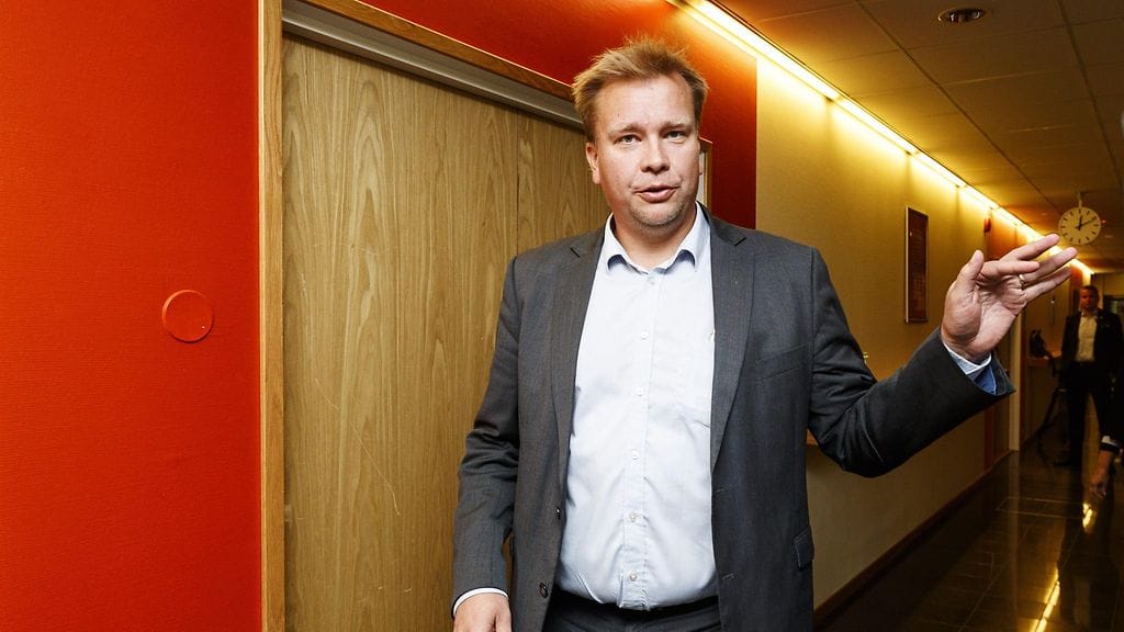 Eduskuntaryhmän puheenjohtaja Antti Kaikkonen keskustan eduskuntaryhmän kesäkokouksessa Vantaalla 22. elokuuta 2018.