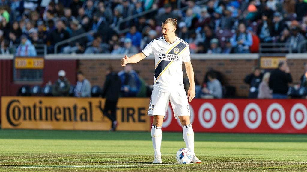 Zlatan Ibrahimovic pelaa LA Galaxyn paidassa.