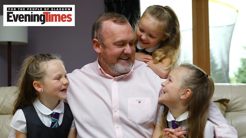 Derek Tomnayn piti kuolla aggressiiviseen kasvaimeen. Kolme vuotta myöhemmin hän on edelleen hengissä. Kuvan lähde The Evening Times