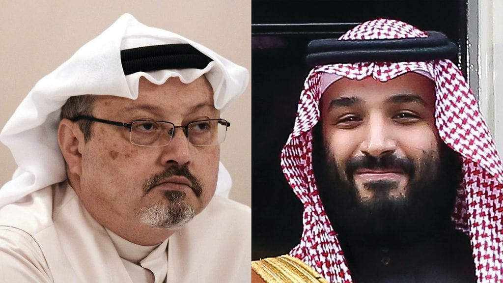 Toimittaja Jamal Khashoggi ja kruununprinssi Mohammed bin Salman.