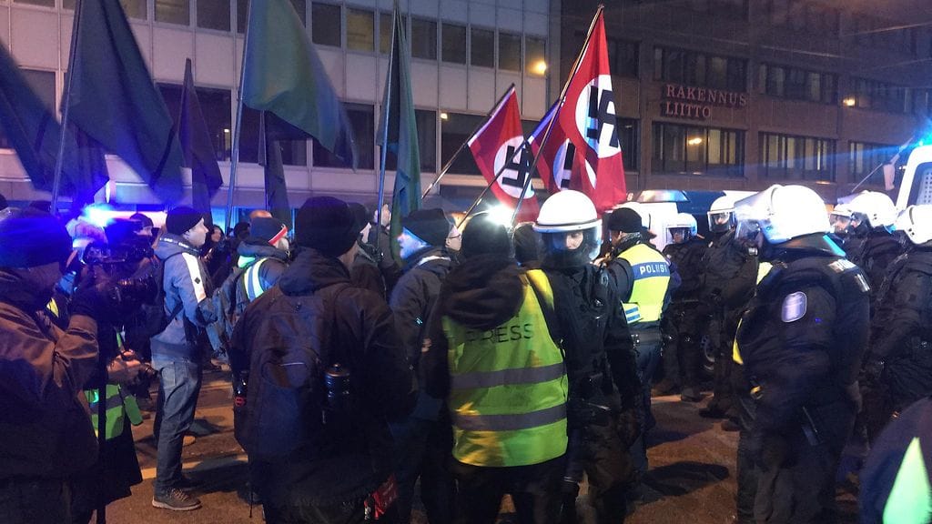 Kuva viime vuoden itsenäisyyspäivän mielenosoituksesta.