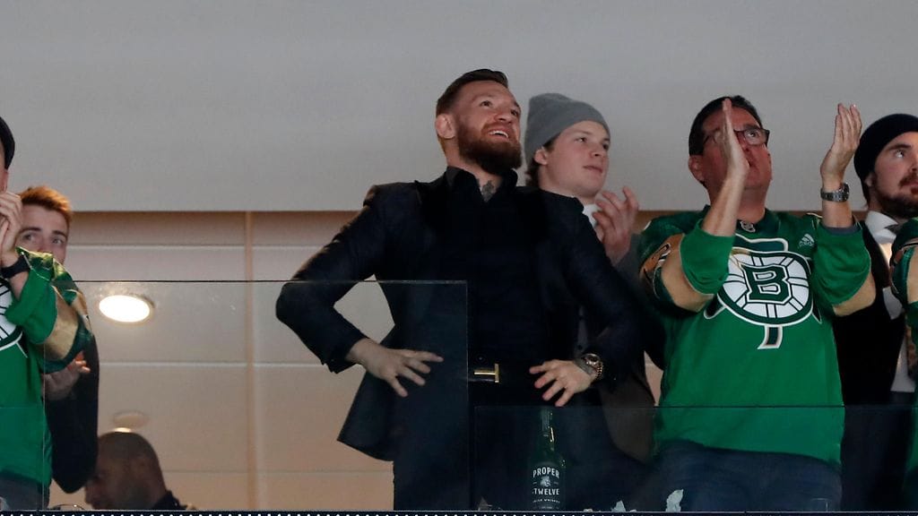 Conor McGregor oli taannoin seuraamassa Boston Bruinsin NHL-ottelua.
