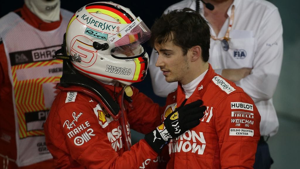 Sebastian Vettel ja Charles Leclerc