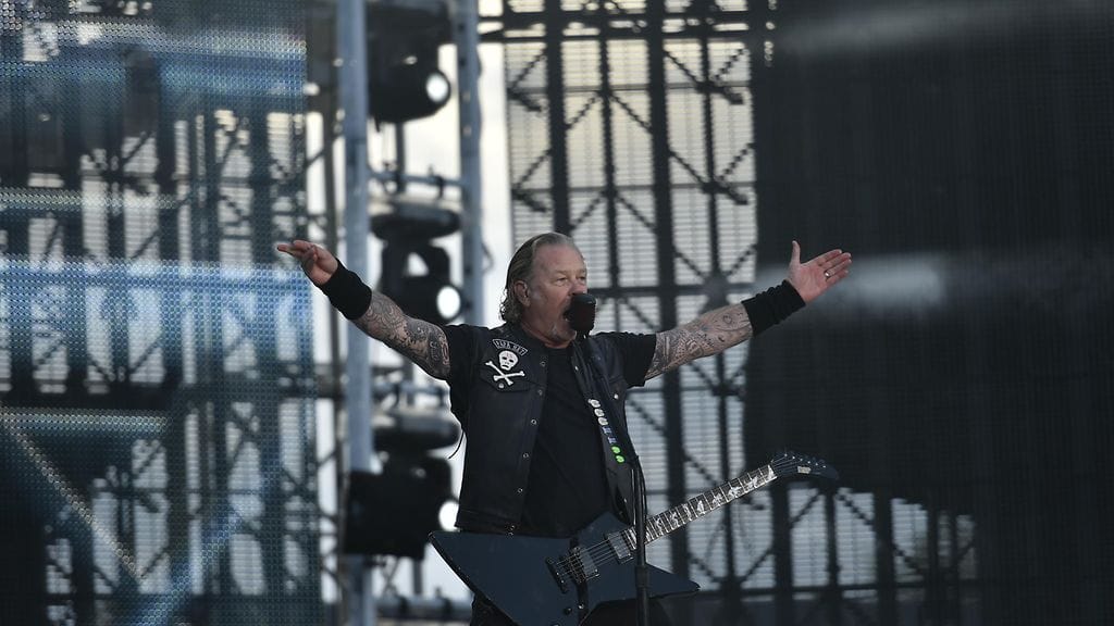 Metallican laulaja James Hetfield Hämeenlinnassa 16.7.2019.