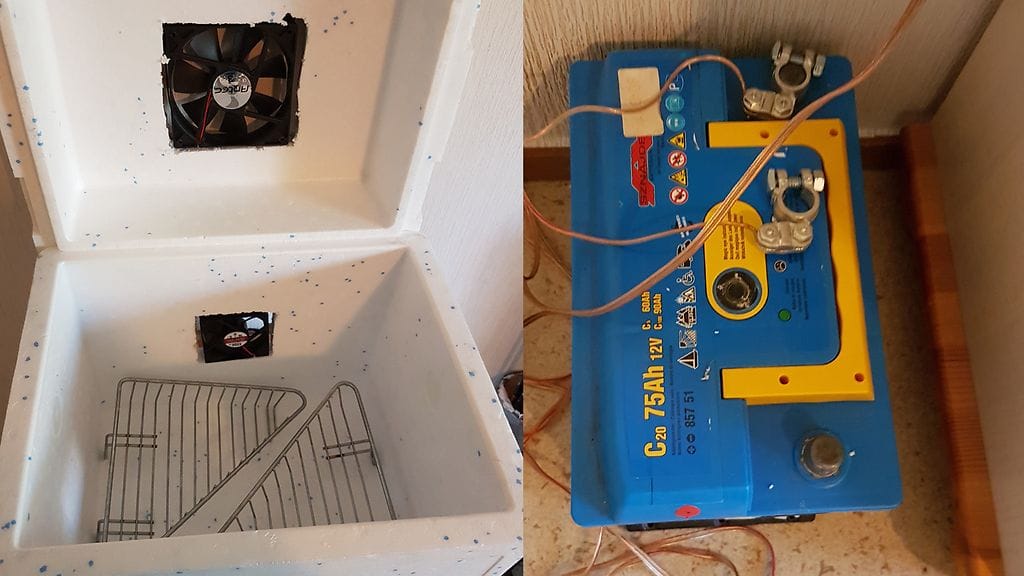 Mikkeliläinen Tarmo teki itse tuulettimen, kun kyllästyi helteisiin.