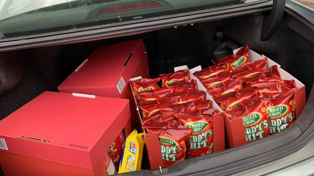 Jenni hamstrasi takakontin täyteen nallesipsejä syyskuussa.