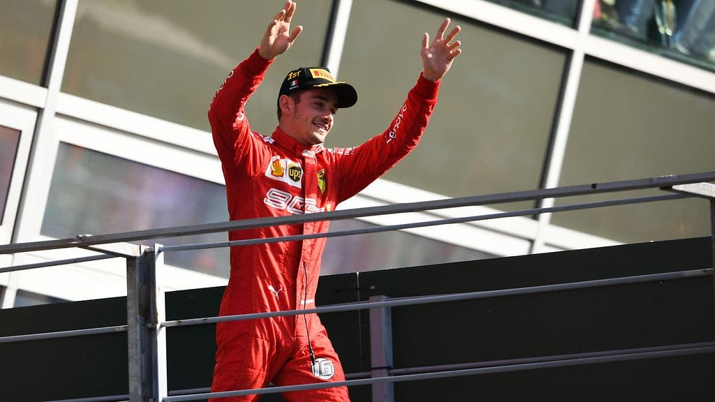 Charles Leclerc ajoi voittoon Italian GP:ssä.