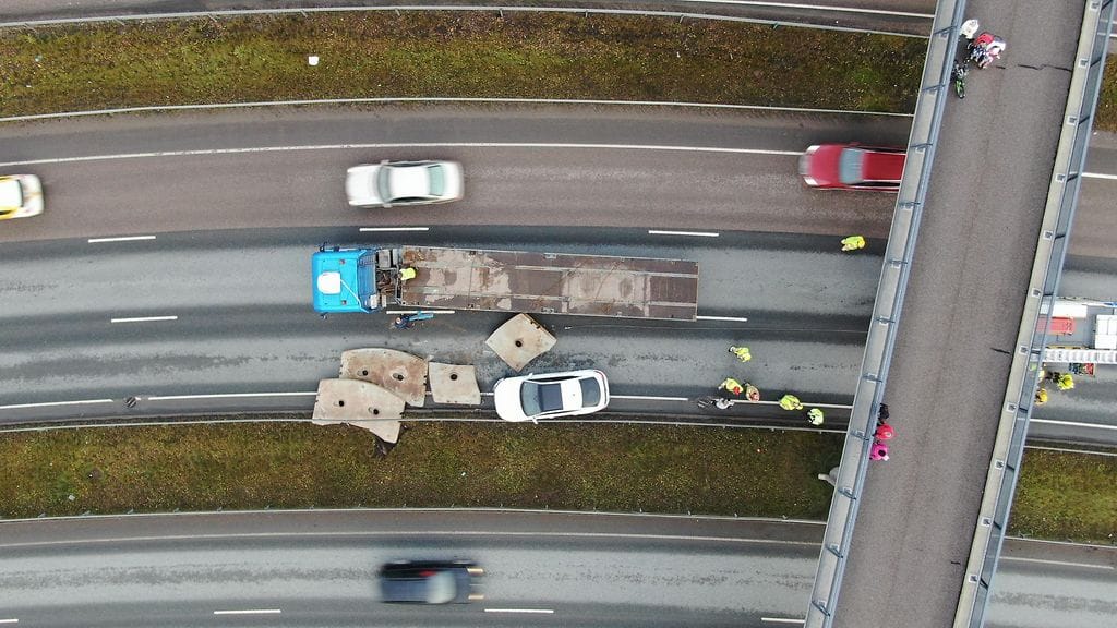 Espoo Vallikallio betonielementit Kehä I 18.11.2019 1