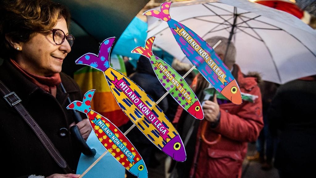 aop sardiinit, italia, äärioikeiston vastainen liike