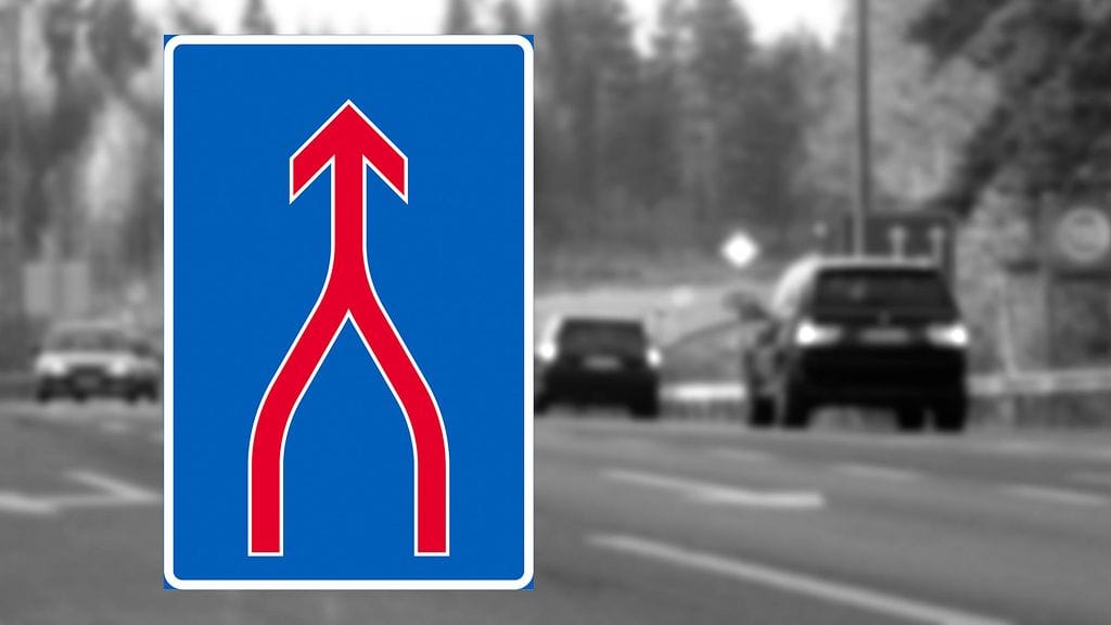 ajokaistojen yhdistyminen liikennemerkki vetoketjuperiaate