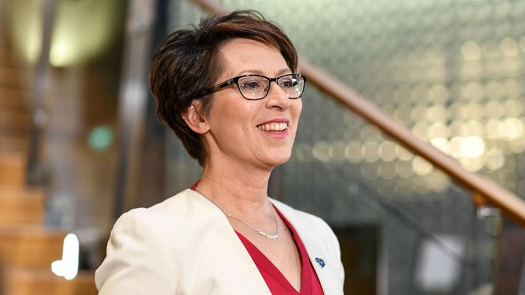 Kristillisdemokraattien puheenjohtaja, maa- ja metsätalousministeri Sari Essayah.