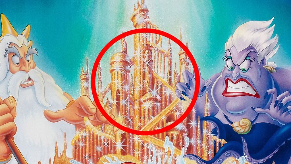 Jotkut näkevät penismäisen tornin Pieni Merenneito -elokuvan mainoskuvassa.