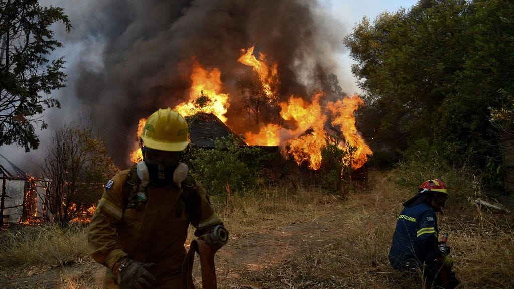 Maastopalo Kreikassa.