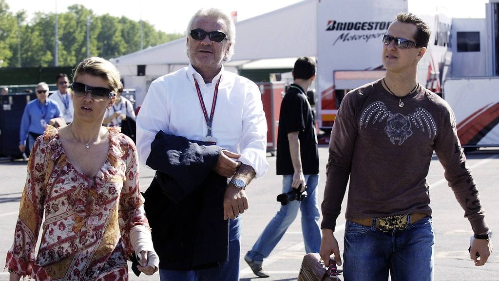Corinna Schumacher, Willi Weber ja Michael Schumacher kuvattuna vuonna 2006.