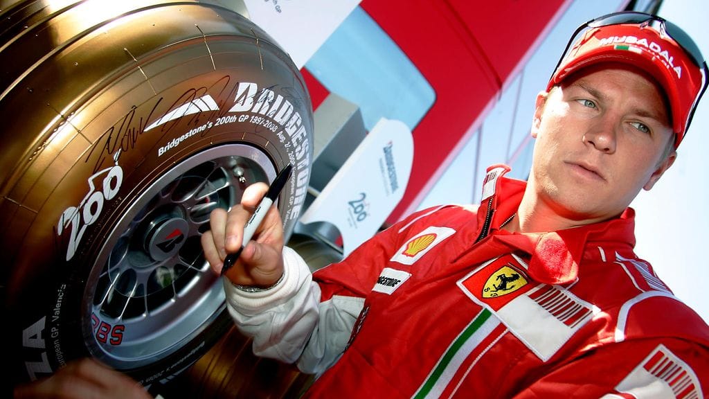 Kimi Räikkönen kuvattuna Valenciassa 21. elokuuta 2008.