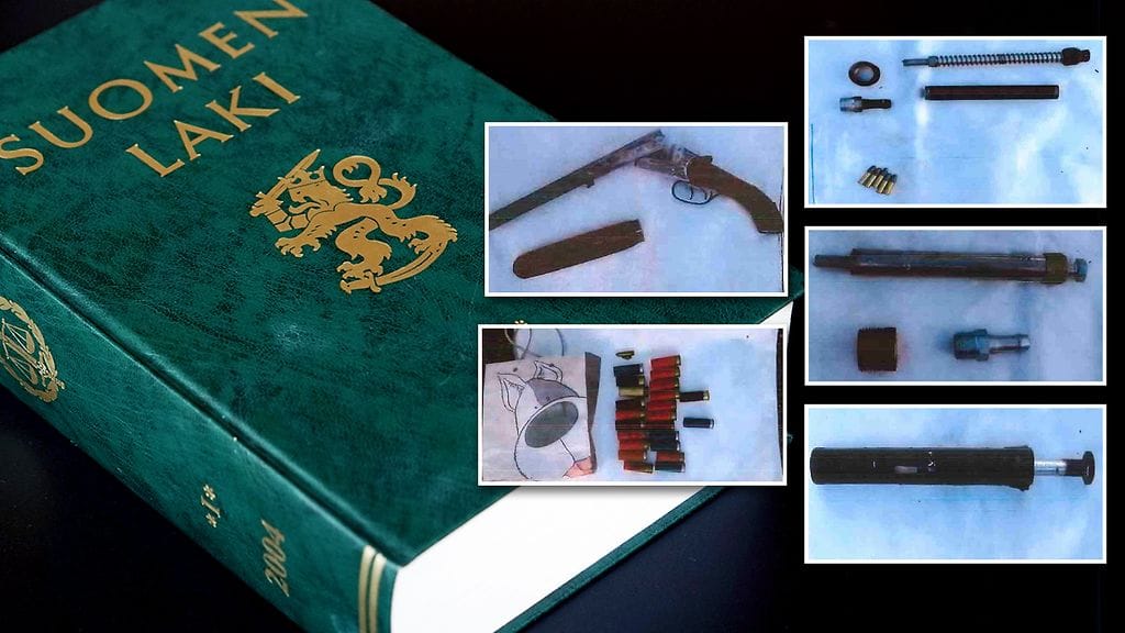 Tällaisia aseita poliisi takavarikoi mieheltä.