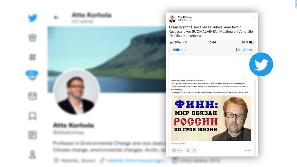 Atte Korhola Twitter