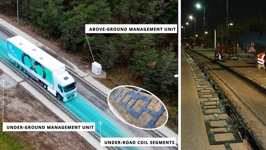 Electreonin tiehen asennettava latausjärjestelmä koostuu kahdesta hallintayksiköstä, joista toinen on maan päällä ja toinen maan alla, sekä varsinaisista latauskäämeistä.