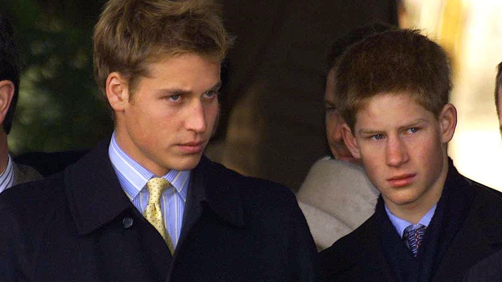 Prinssi William ja prinssi Harry nuorina.