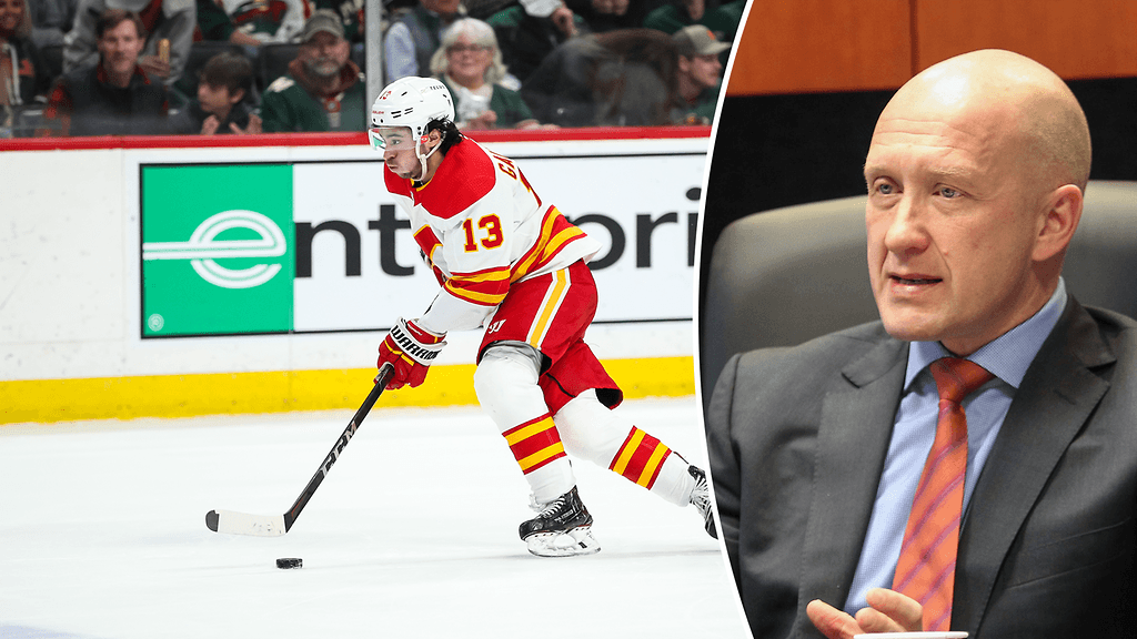 Jarmo Kekäläinen on innoissaan Johnny Gaudreaun kanssa.