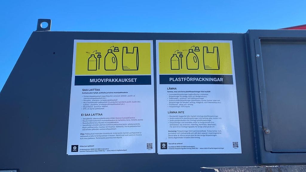 Muovikeräys, keräyspiste, muovi, ohjeet