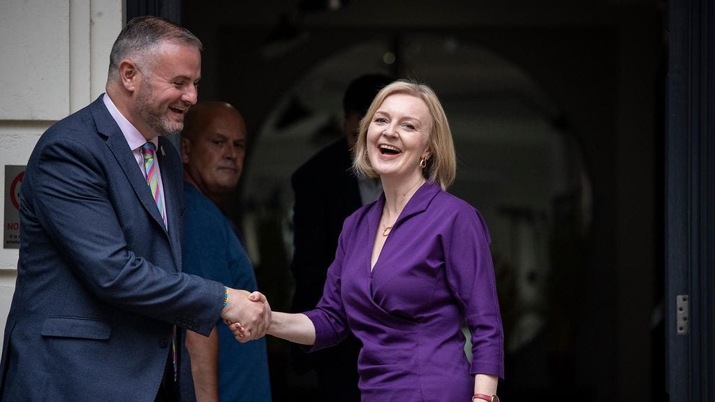 Liz Truss sai noin 57 prosenttia hyväksytyistä äänistä.