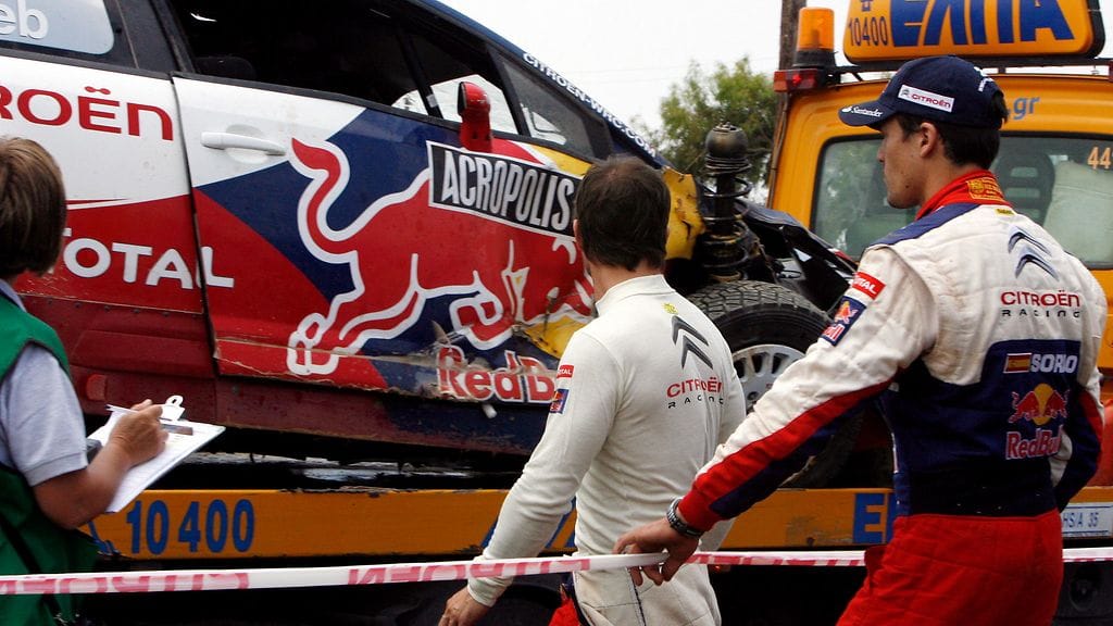 Sebastien Loeb keskeytti Kreikan MM-rallissa 2009.